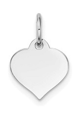 felicitous heart disc white gold baby charms